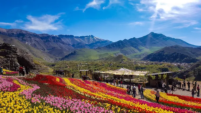 باغ‌ لاله کرج کجاست باغ لاله های گچسر کرج